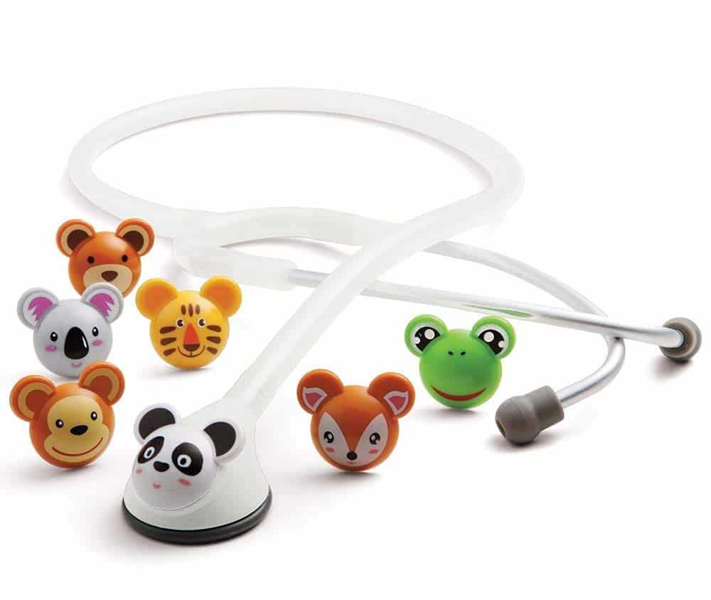 ADC Adscope® Adimals Platinum Pediatric Stethoscope (White) - Adimals Paediatric Series available at WiZmed for R1,499 - Professional diagnostic stethoscope for healthcare workers ADC Adscope® Adimals Platinum Pediatric Stethoscope (White) - Adimals Paediatric Series available at WiZmed for R1,499 - Professional diagnostic stethoscope for healthcare workers