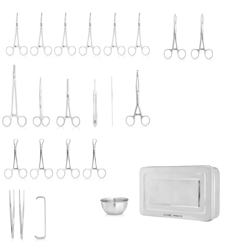 Basic Surgical Set with Tray (24 pieces) - Dissecting and Suturing Kits available at WiZmed for R2,499 Basic Surgical Set with Tray (24 pieces) - Dissecting and Suturing Kits available at WiZmed for R2,499