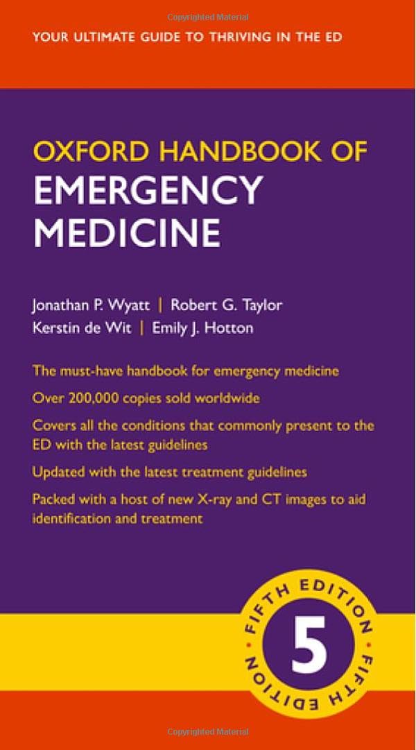 Oxford Handbook of Emergency Medicine 5/E 2020 - Textbooks available at WiZmed for R699 Oxford Handbook of Emergency Medicine 5/E 2020 - Textbooks available at WiZmed for R699
