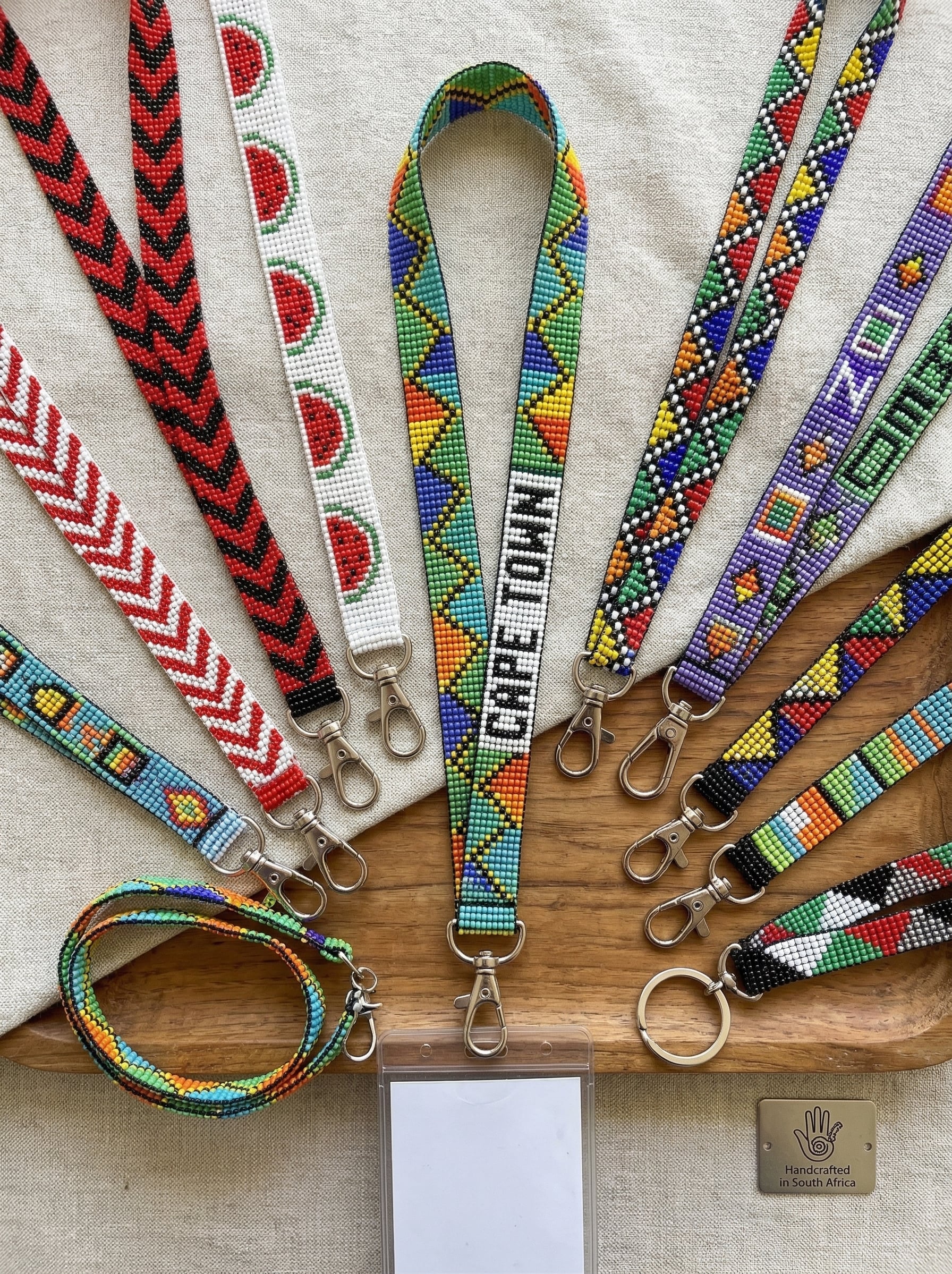 Handmade African Beaded ID Lanyard - Badges & Pins available at WiZmed for R250 Handmade African Beaded ID Lanyard - Badges & Pins available at WiZmed for R250