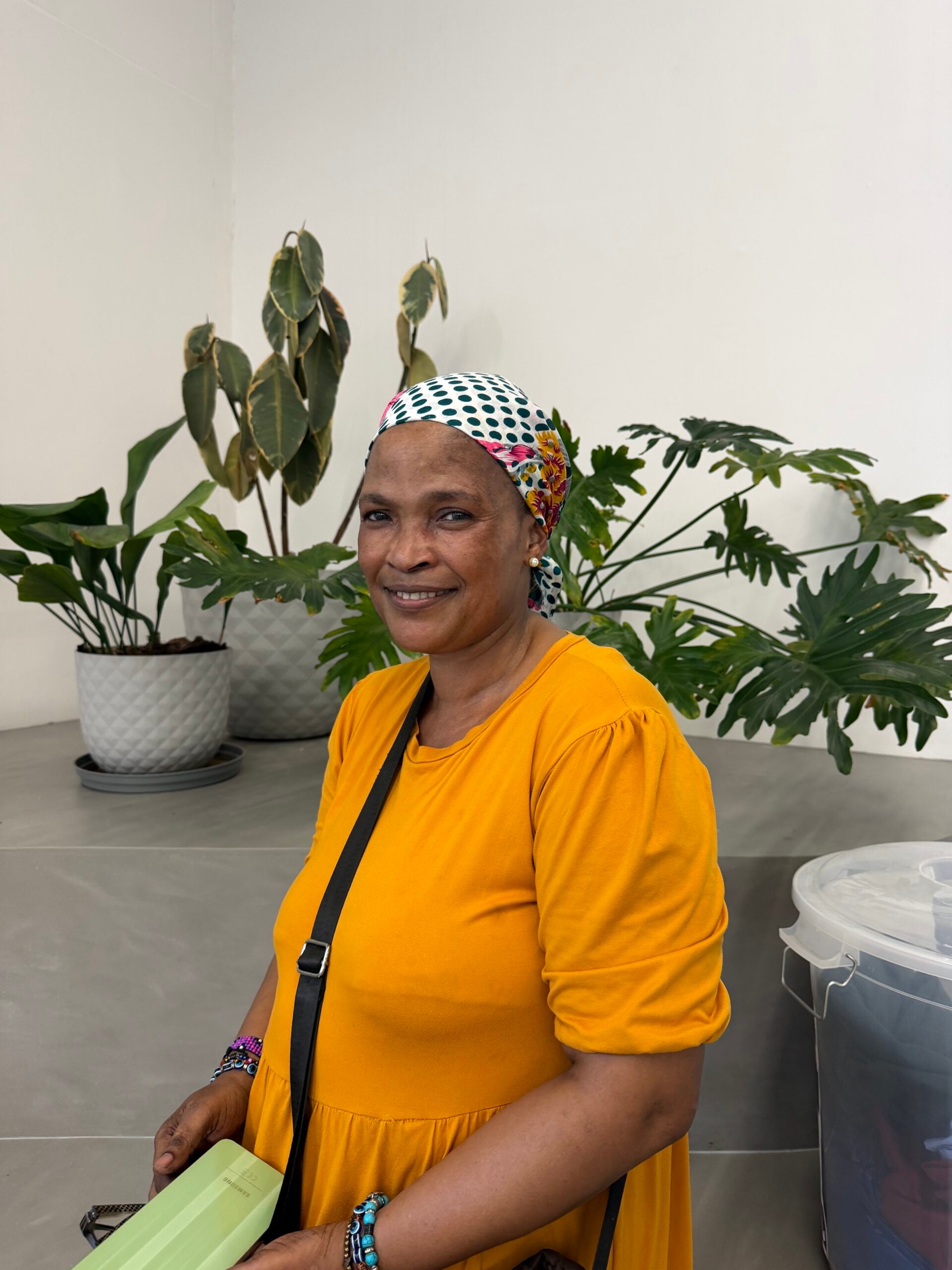 Sylvia Thokozile Rasmeni, artisan behind WiZmed African beaded lanyards, Cape Town Sylvia Thokozile Rasmeni, artisan behind WiZmed African beaded lanyards, Cape Town
