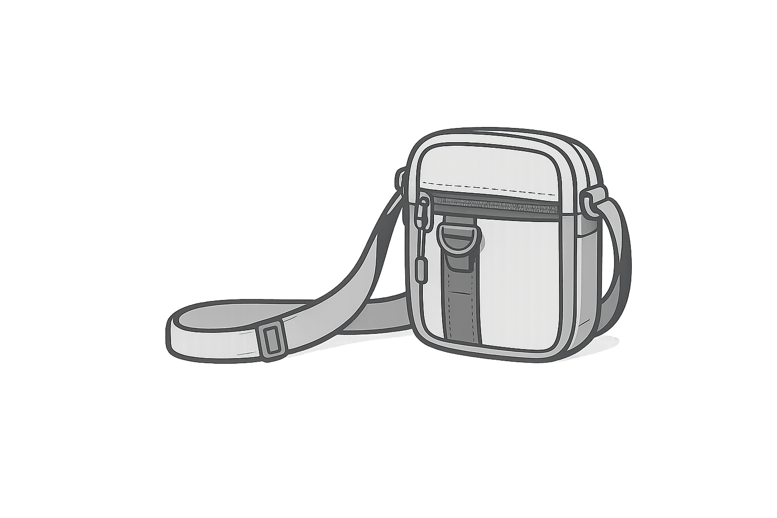 Typical compact Sealand sling crossbody bag — illustrative render Typical compact Sealand sling crossbody bag — illustrative render