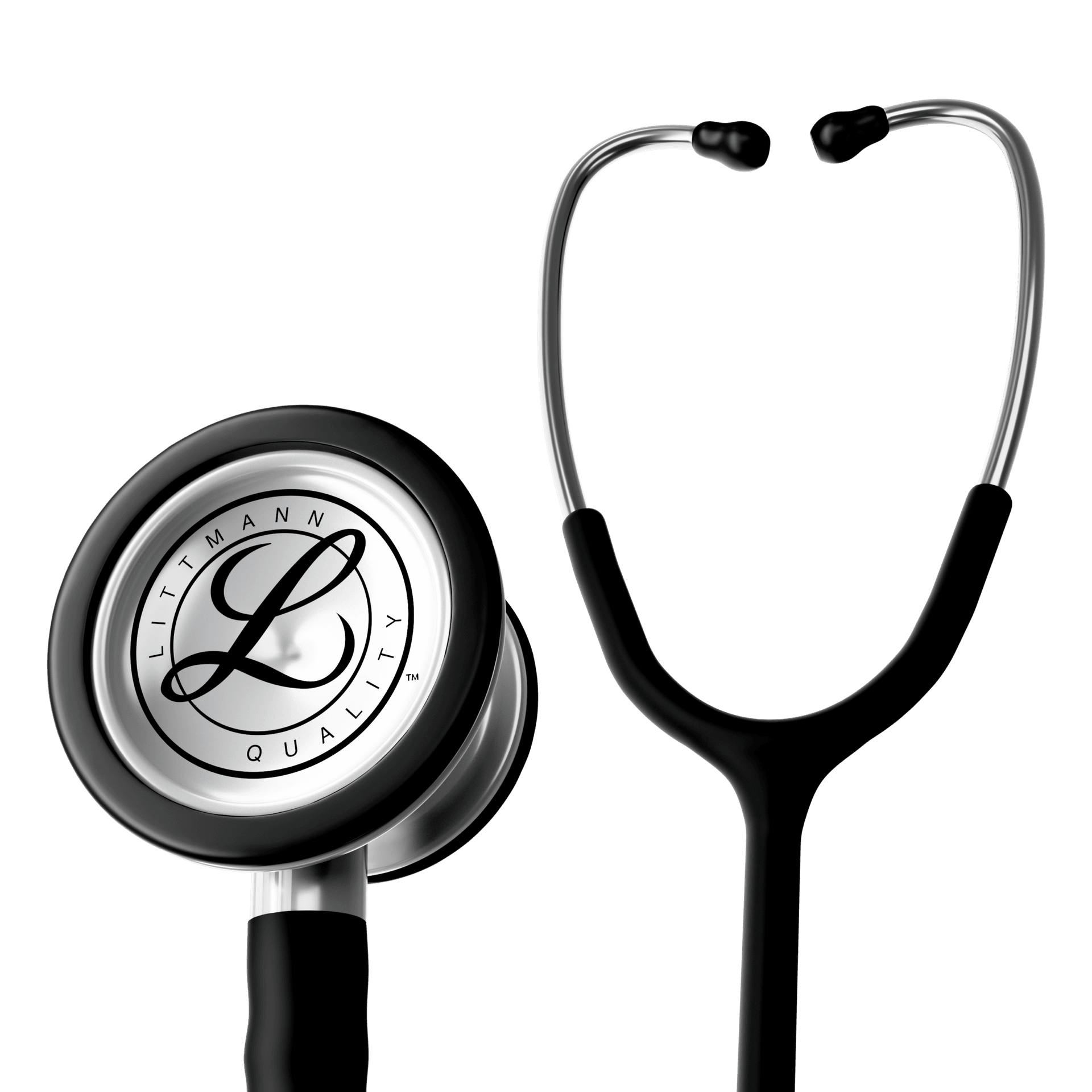 Littmann Classic III Matte Black Edition Stethoscope (5803) close-up product render detail Littmann Classic III Matte Black Edition Stethoscope (5803) close-up product render detail