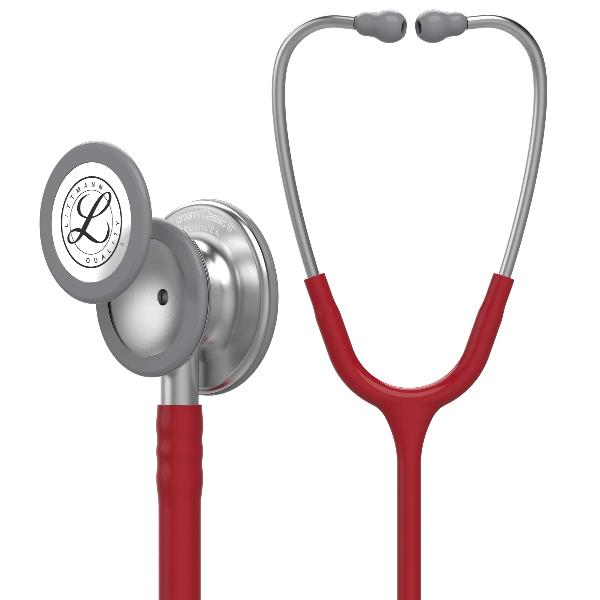 Littmann Classic III - Burgundy - Stainless Steel Stethoscope — front view