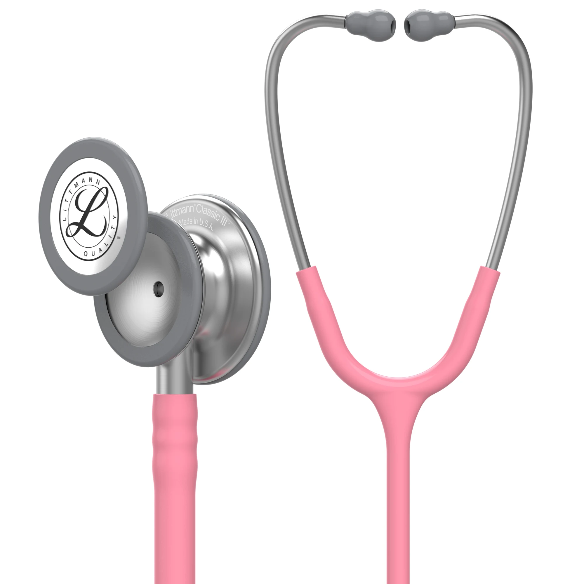 Littmann Classic III - Pearl Pink - Stainless Steel Stethoscope — front view