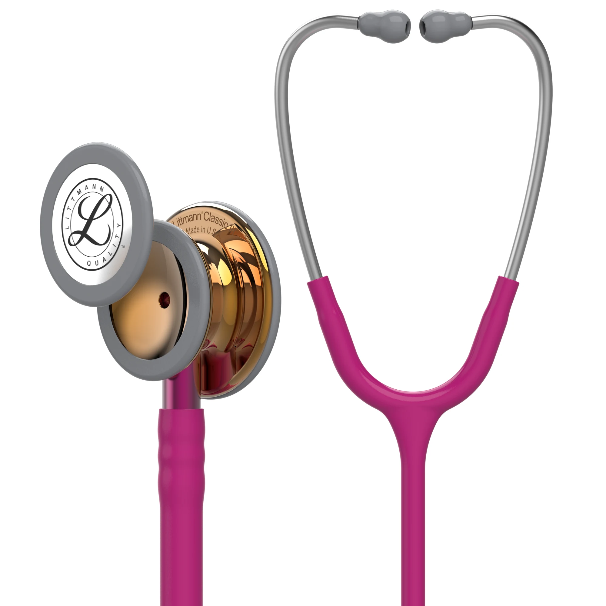 Limited Edition Littmann Classic III - Raspberry - High Polish Copper — front view