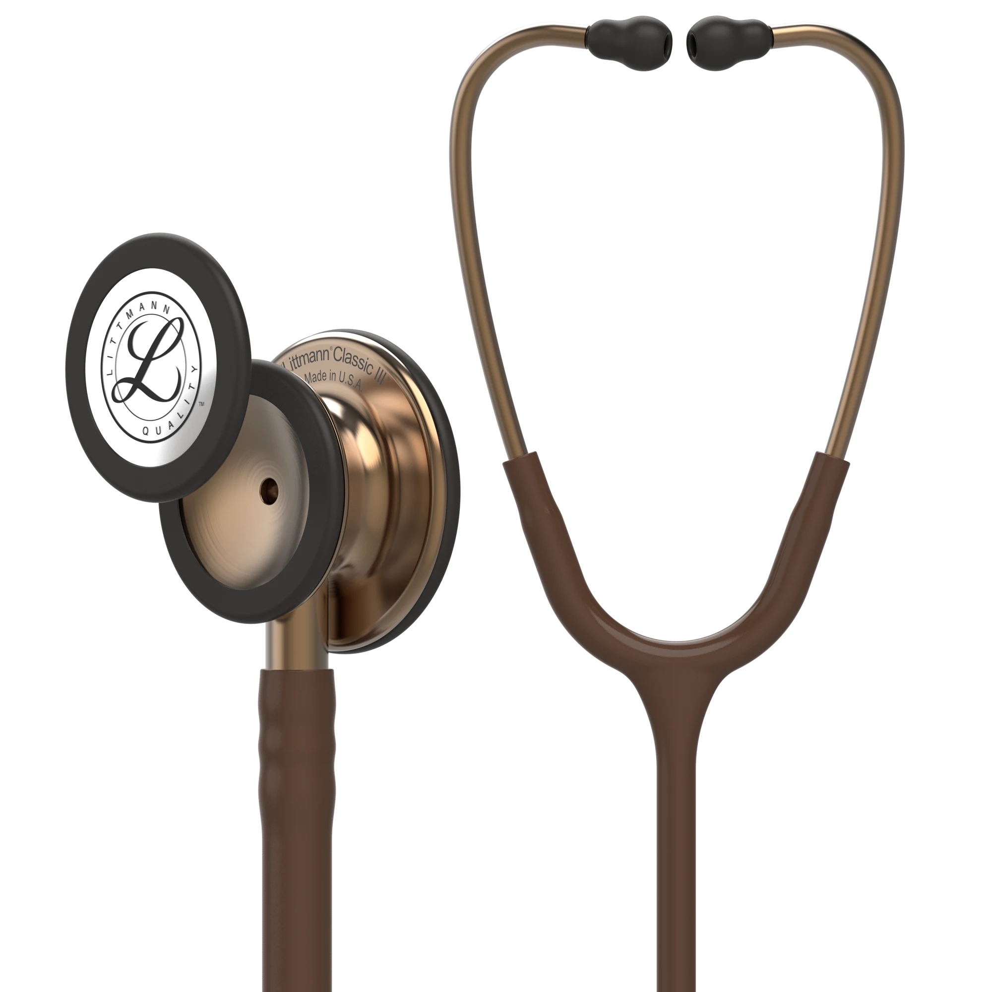 Littmann Classic III - Chocolate - Copper-Finish Stethoscope — front view