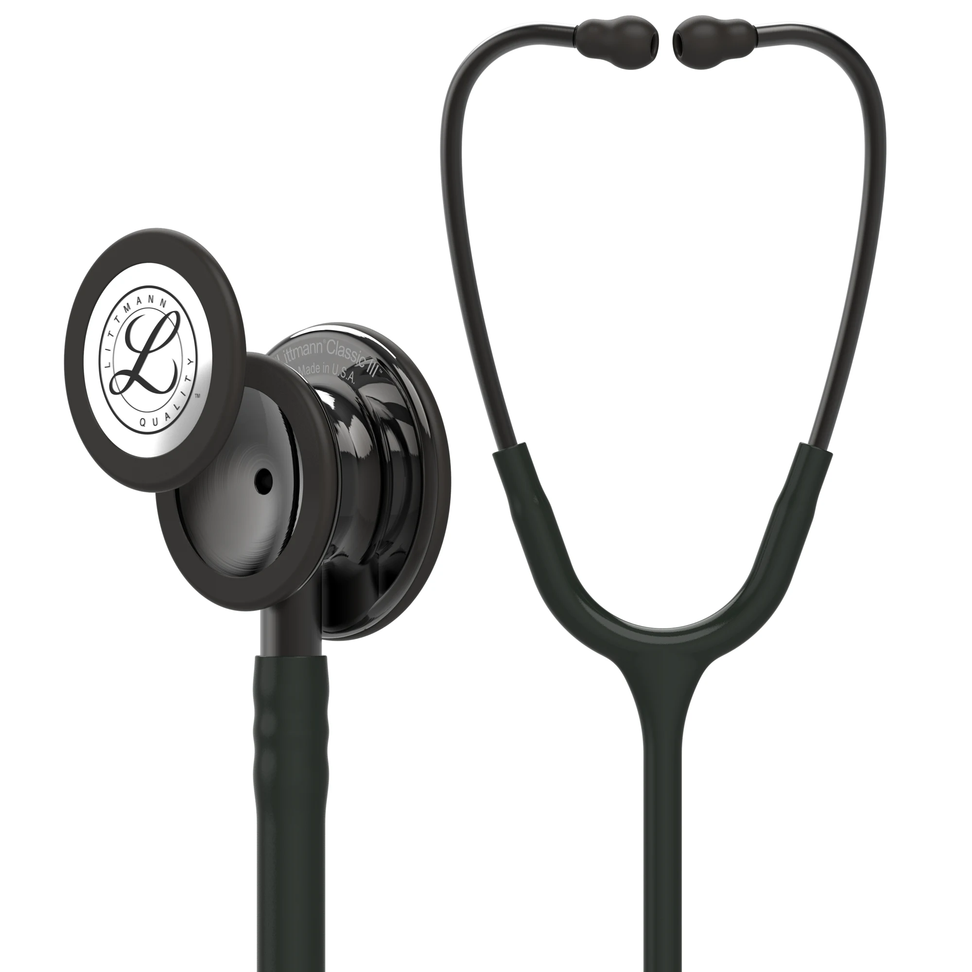 Littmann Classic III - Black - Smoke Finish Stethoscope — front view