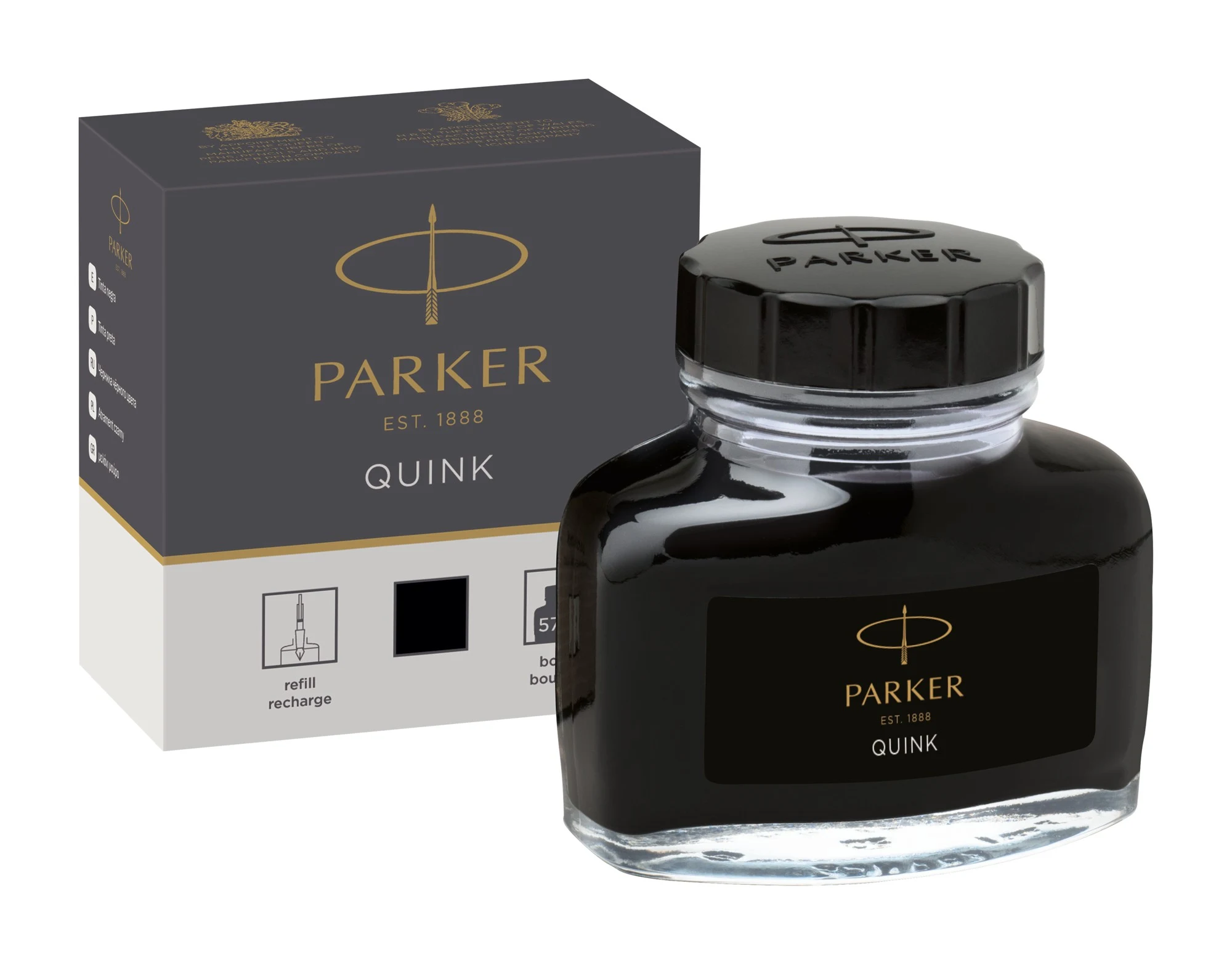 Parker Fountain Pen Ink - Black (57ml Bottle) - Parker Ink Refills & Cartridges available at WiZmed for R220 Parker Fountain Pen Ink - Black (57ml Bottle) - Parker Ink Refills & Cartridges available at WiZmed for R220